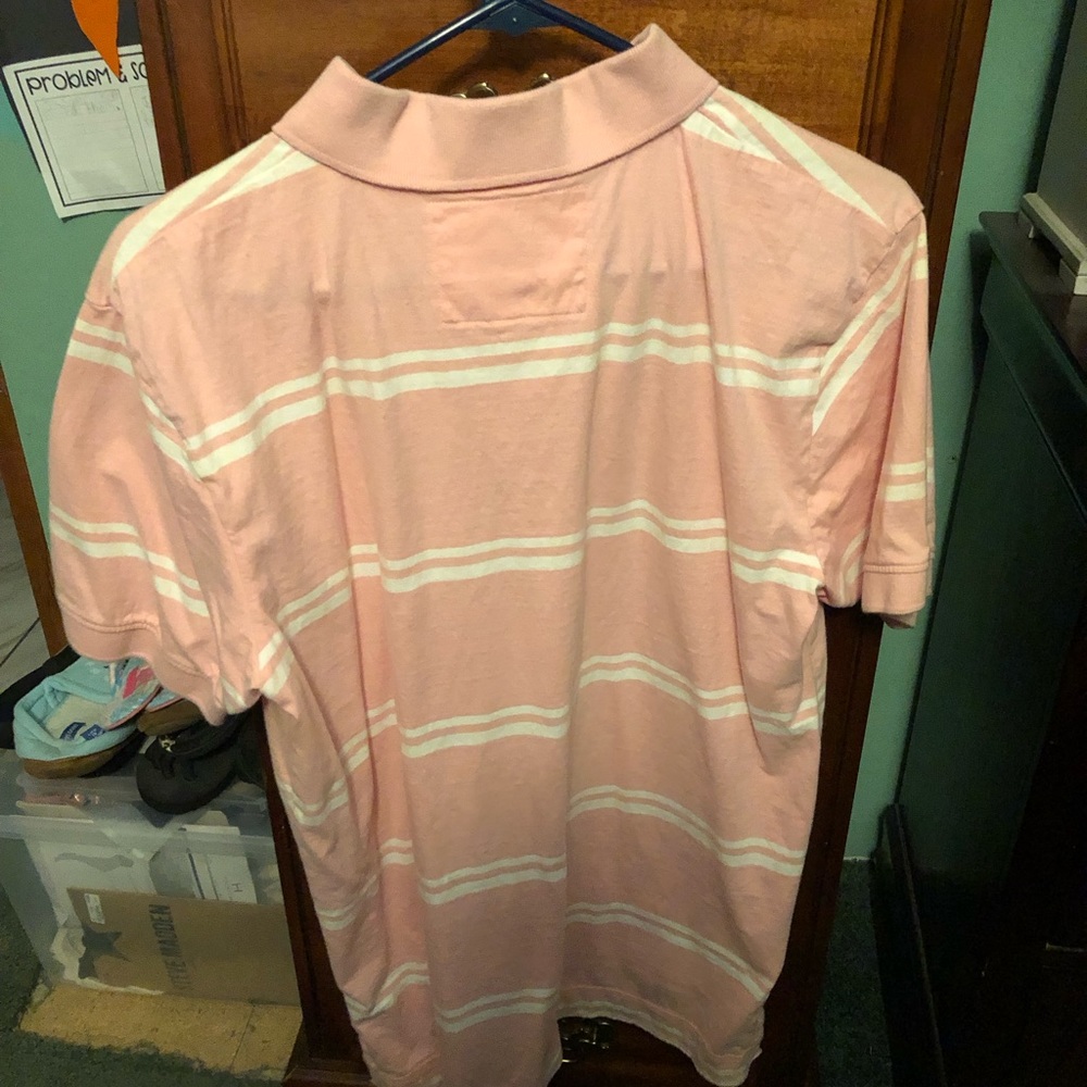 EUC nobo no boundaries Mens Pink & White Short Sleeve Pull Over Shirt M 38/40 - Picture 4 of 4